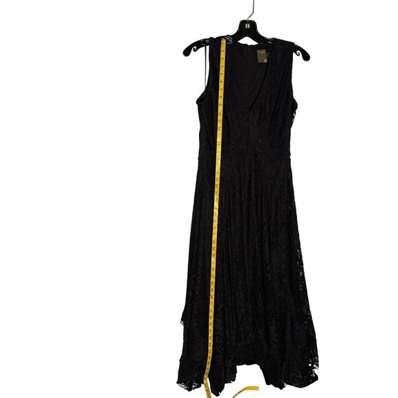 Taylor Womens Black Lace Sleeveless Midi Dress Size 12 New With Tags - Picture 8 of 11